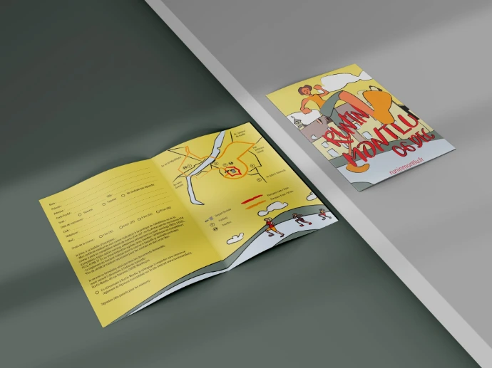 Réalisation d'un flyer pour un évènement sportif  - mockup flyer