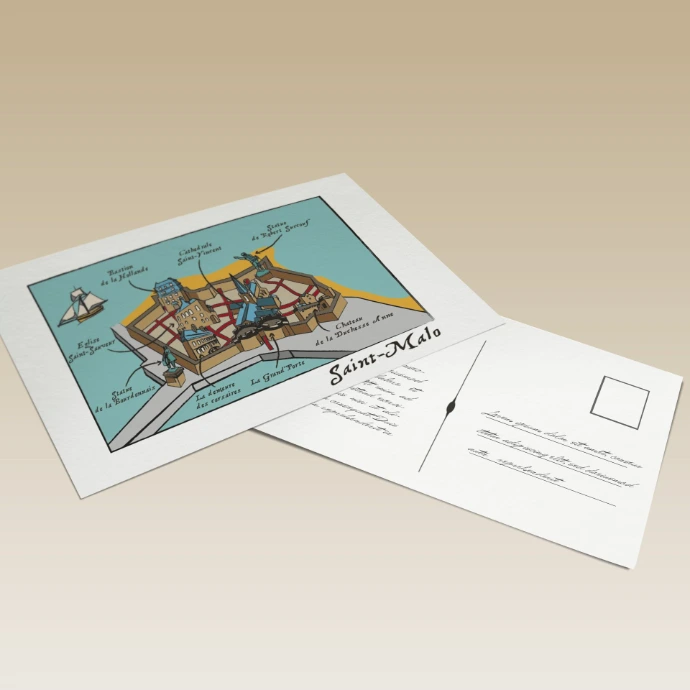 Réalisation d'une carte postale ludique - mockup carte postale