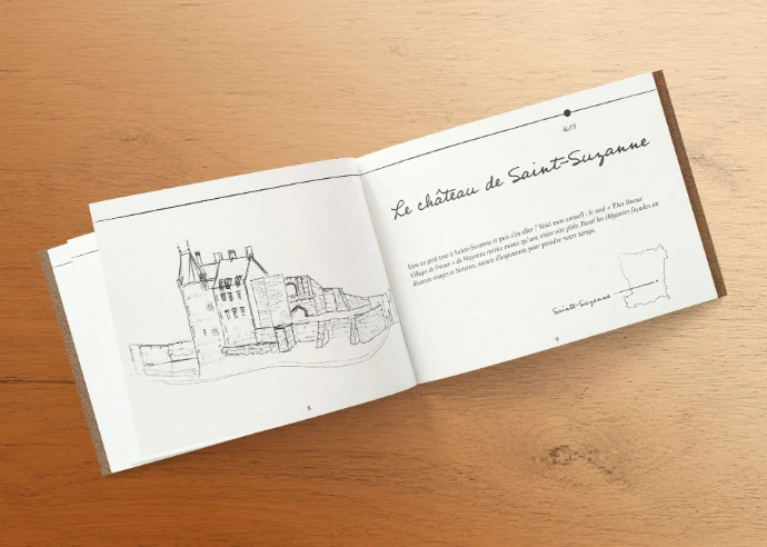 Création d'un livret touristique - mockup livret ouvert