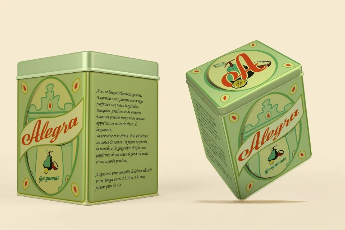 Création d'un packaging pour une boîte à bougie - mockup boite à bougie